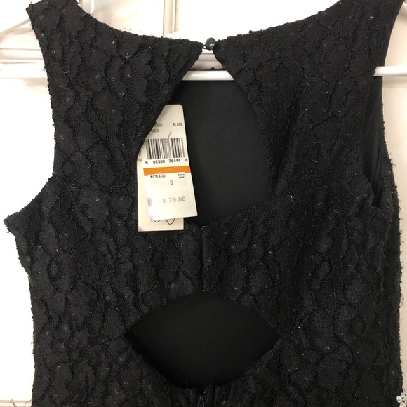 Lacy Black Speechless short dress juniors 3 - Picture 2 of 6